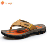 New Quality Leather Non-Slip Slippers for Men by Snagg A Slipper