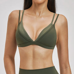 Women's Backless Push-Up Sports Bra | Breathable Yoga Gym Running Workout Top Fitness Bra