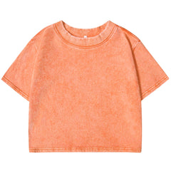 Solid Color Slim Washed T-Shirt