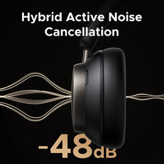 Wireless ANC Headphones | Bluetooth Over-Ear Hi-Res Headset (120H Playtime) by Snagg A Headphone