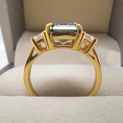 2ct Green Moissanite Ring - SnaggIt