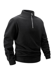 Men’s Thicker Fleece Sweatshirt | Autumn/Winter Half-Zip Thermal Pullover