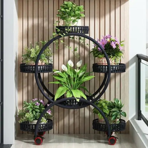 4 Tier Rolling Plant Stand with 6 Pots by Snagg A Rack
