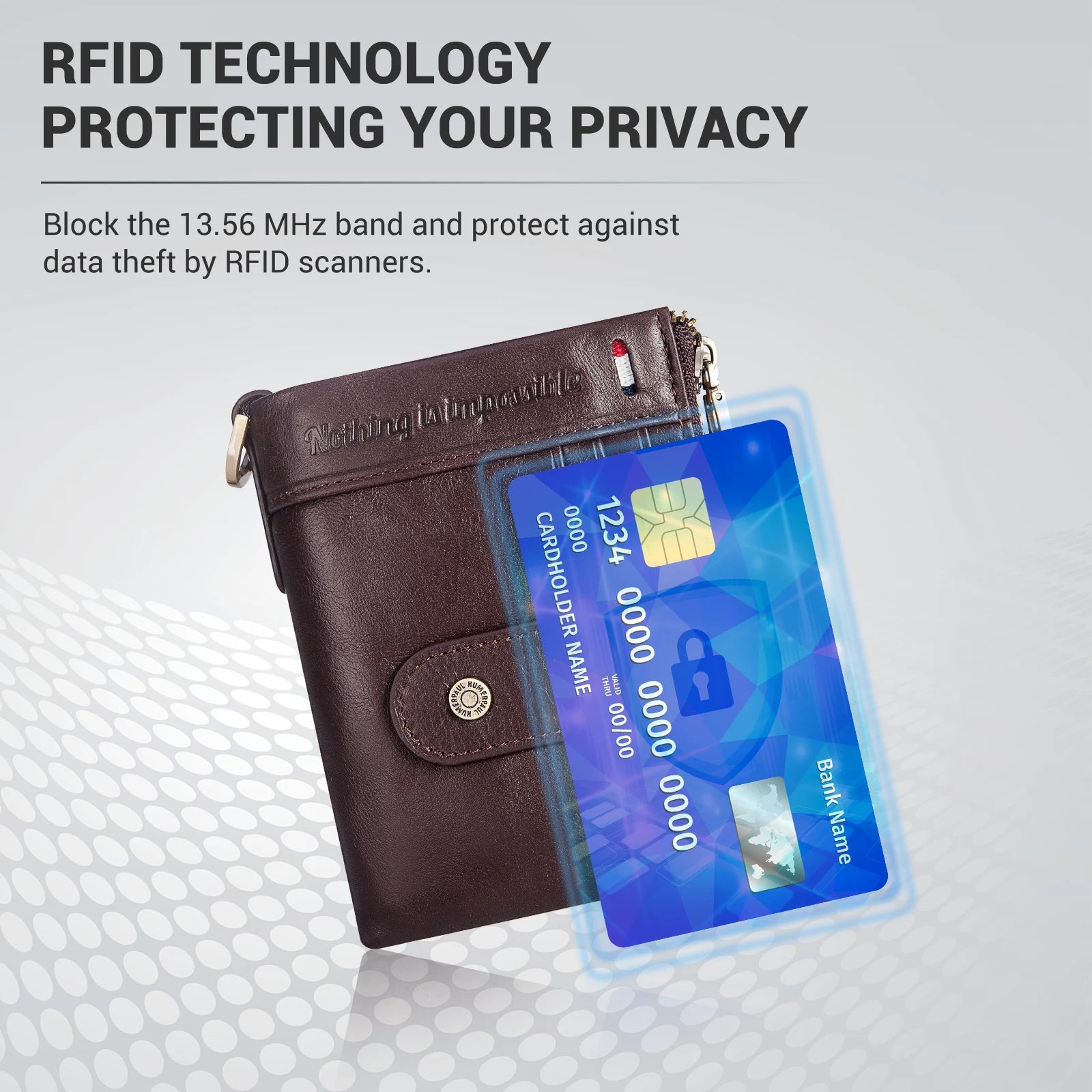 Genuine Leather RFID Cardholder Wallet by Snagg It Wallet