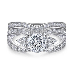 1ct Green Moissanite Double Ring - SnaggIt