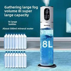 8L Ultrasonic Air Humidifier - Large Capacity Floor Standing Cool Mist Diffuser with Remote Control