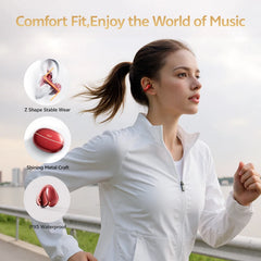 Open Ear Wireless Earphones – Hi-Res LDAC Bluetooth 6.0 Clip-On Sports Headphones with 40H Playtime by Snagg An EarBud