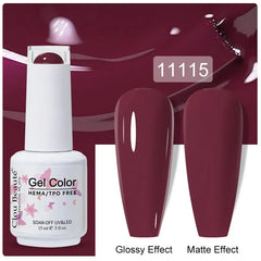 Professional 15ml HEMA & TPO Free Gel Polish – High-Performance Red & Multi Tone Semi Permanent Varnish
