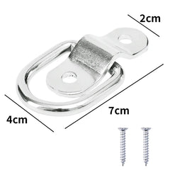 Stainless Steel D-Ring Tie Down Anchor | Lashing Ring Pull Hook for Car Boat Cargo Trailer RV Van