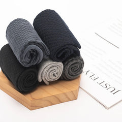 10 Pair Bamboo Business Socks, Soft, Breathable Black Crew (Sizes 39–48)