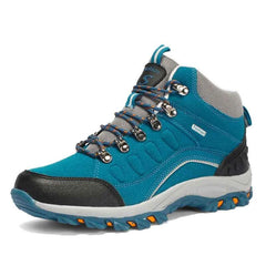 Unisex High-Top Hiking Shoes – Suede Leather Upper, Cushioned EVA Insole & Rubber Sole