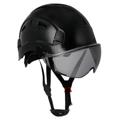 Vented construction safety helmet with built-in visor – image 9