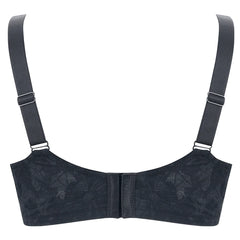 Plus Size Floral Lace Minimizer Bra | Wide Strap Underwire Full Coverage Non-Padded High Support