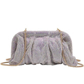 Shiny Rhinestone Crystal Fold Evening Clutch by Snagg It Purses