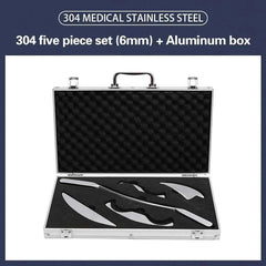 304 Stainless Steel IASTM Gua Sha Set – 5-Piece Fascia Scraper & Muscle Recovery Kit