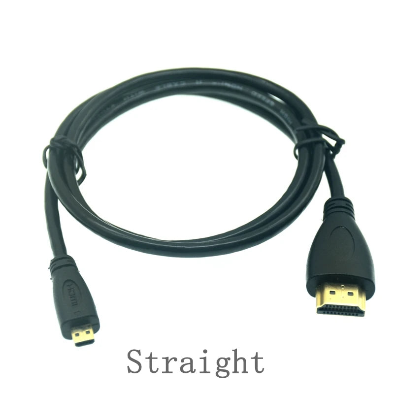 90-Degree Micro HDMI to HDMI Cable – Up/Left/Right Angle for Sony A6400, GH4 & Digital Camera (50cm/150cm)
