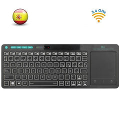 RT518S Dual Mode Wireless Keyboard - Bluetooth & 2.4GHz with Multi-Touch Trackpad