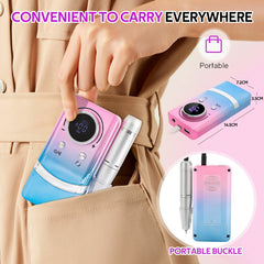 Professional 45,000 RPM V8 Series Electric Nail Drill – High Performance Rechargeable Manicure Station & Power Bank