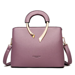 PU Leather Casual Tote Shoulder Bag