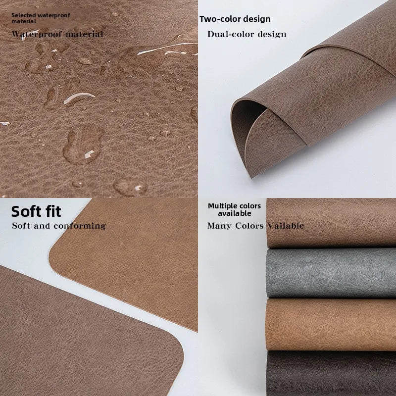 Retro Cowhide Leather Desk Mat for Desktop & Office Use by Snagg A Mouse Pad