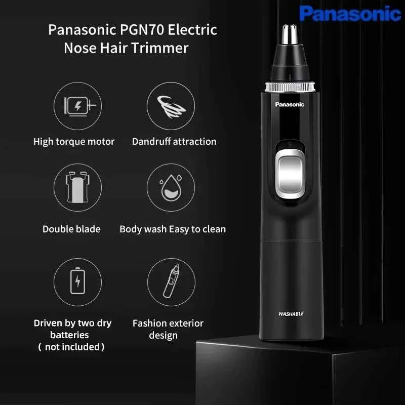 Elite Precision Ear and Nose Hair Trimmer – High-Torque Vacuum Cleaning System & Dual Edge Blade Technology