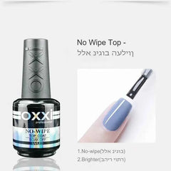 Professional 15ml Rubber Base & No-Wipe Shiny Top Coat Duo – High Performance Semi-Permanent Gel System