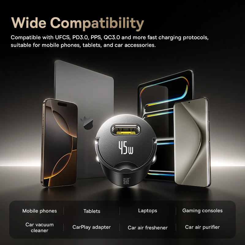 45W Mini Car Fast Charging Adapter by Snagg A Car Adapter