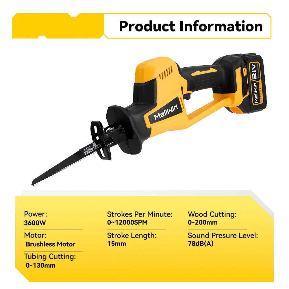 3600W Cordless Reciprocating Saw - SnaggIt
