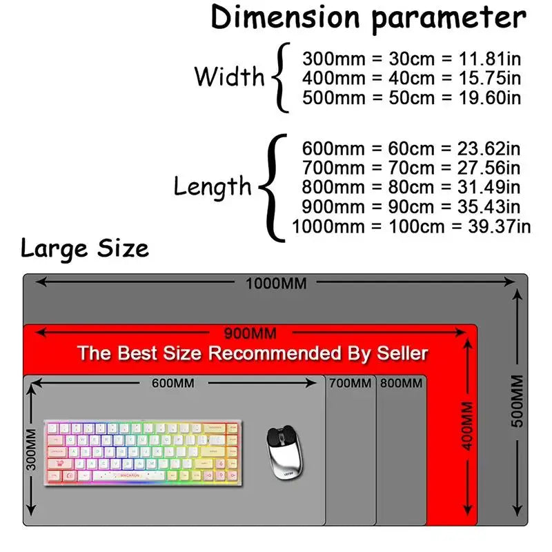XXL Gaming Mouse Pad with Non-Slip Rubber Base by Snagg A Mouse Pad