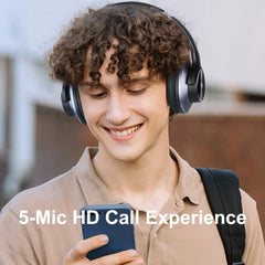 A10 ANC Wireless Headphones | Bluetooth Over-Ear Noise Cancelling Headset (50H Playtime) by Snagg A Headphone