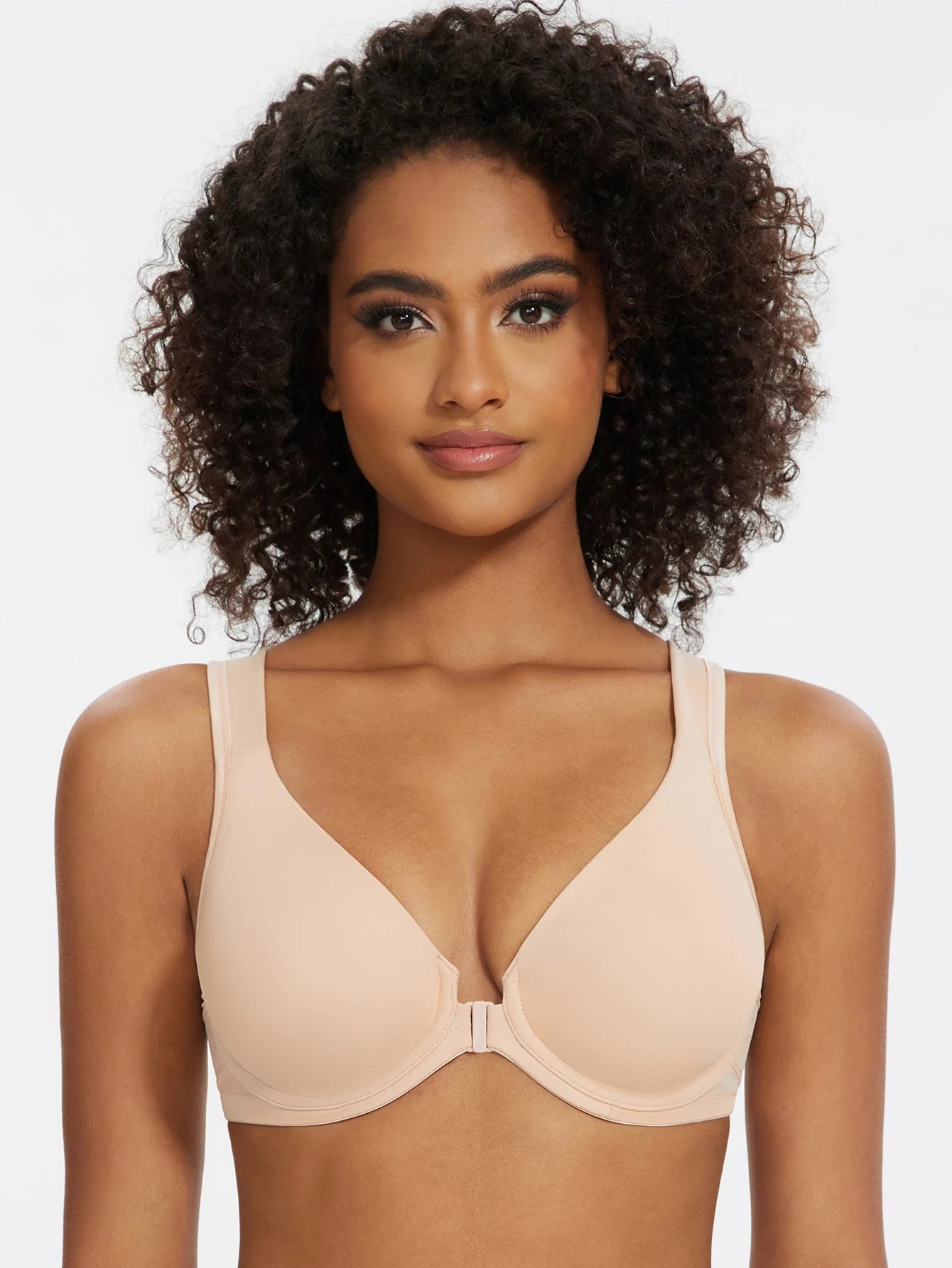 Plus Size Front Closure Posture Bra | Underwire Back Support Full Coverage