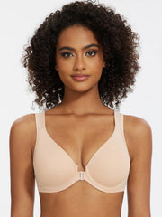 Plus Size Front Closure Posture Bra | Underwire Back Support Full Coverage