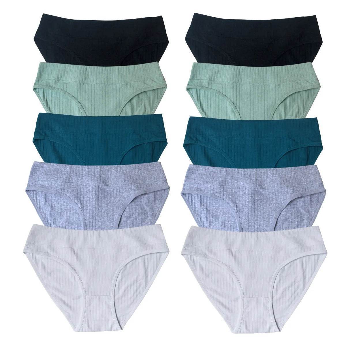 10-Pack Women’s Low-Waist Cotton Panties - SnaggIt