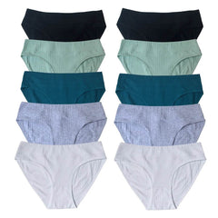 10-Pack Women’s Low-Waist Cotton Panties - SnaggIt