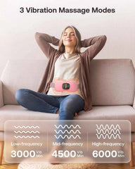 Portable Menstrual Cramp Heating Pad – Wearable Heat & Vibration Relief Belt