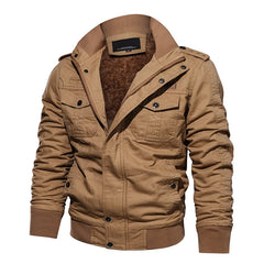 Men’s Tactical Jacket – Fleece-Lined, Windproof & Multi-Pocket Design by Snagg A Jacket