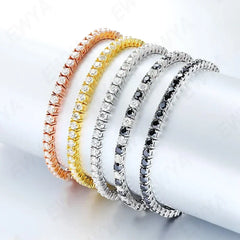 D Color VVS1 Full Moissanite Tennis Bracelet — 925 Sterling Silver, 18K Gold Plated