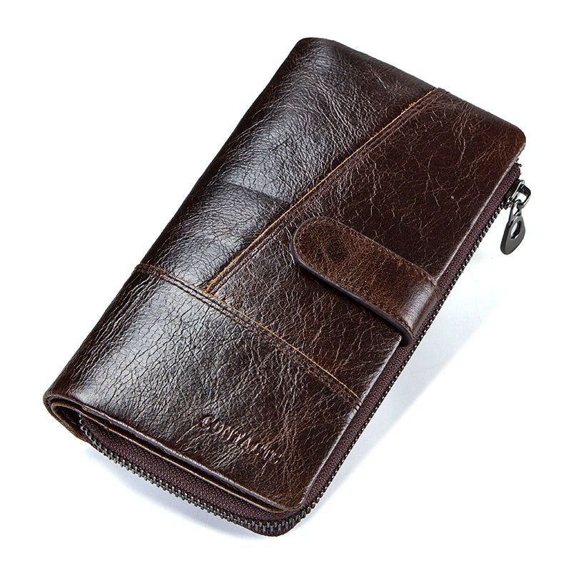 Genuine Leather Long Clutch Wallet by Snagg It Wallet