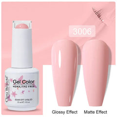 Professional 15ml HEMA & TPO Free Gel Polish – High-Performance Red & Multi Tone Semi Permanent Varnish
