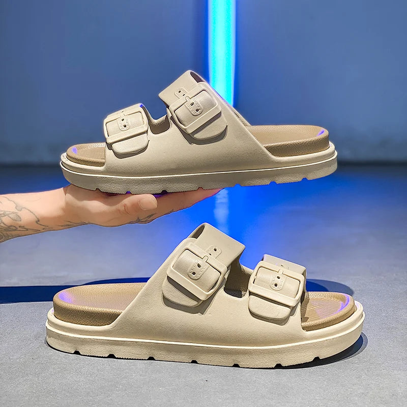 Men’s Retro Buckle EVA Slippers by Snagg A Slipper