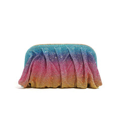 Shiny Rhinestone Crystal Fold Evening Clutch by Snagg It Purses