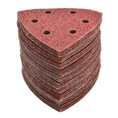 100pcs Triangular Sanding Discs 90mm | Hook & Loop Delta Sander Sandpaper Grit 40–400