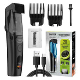 Professional Vacuum Beard Trimmer – 20 Length Precision Grooming System with Integrated Hair Collection