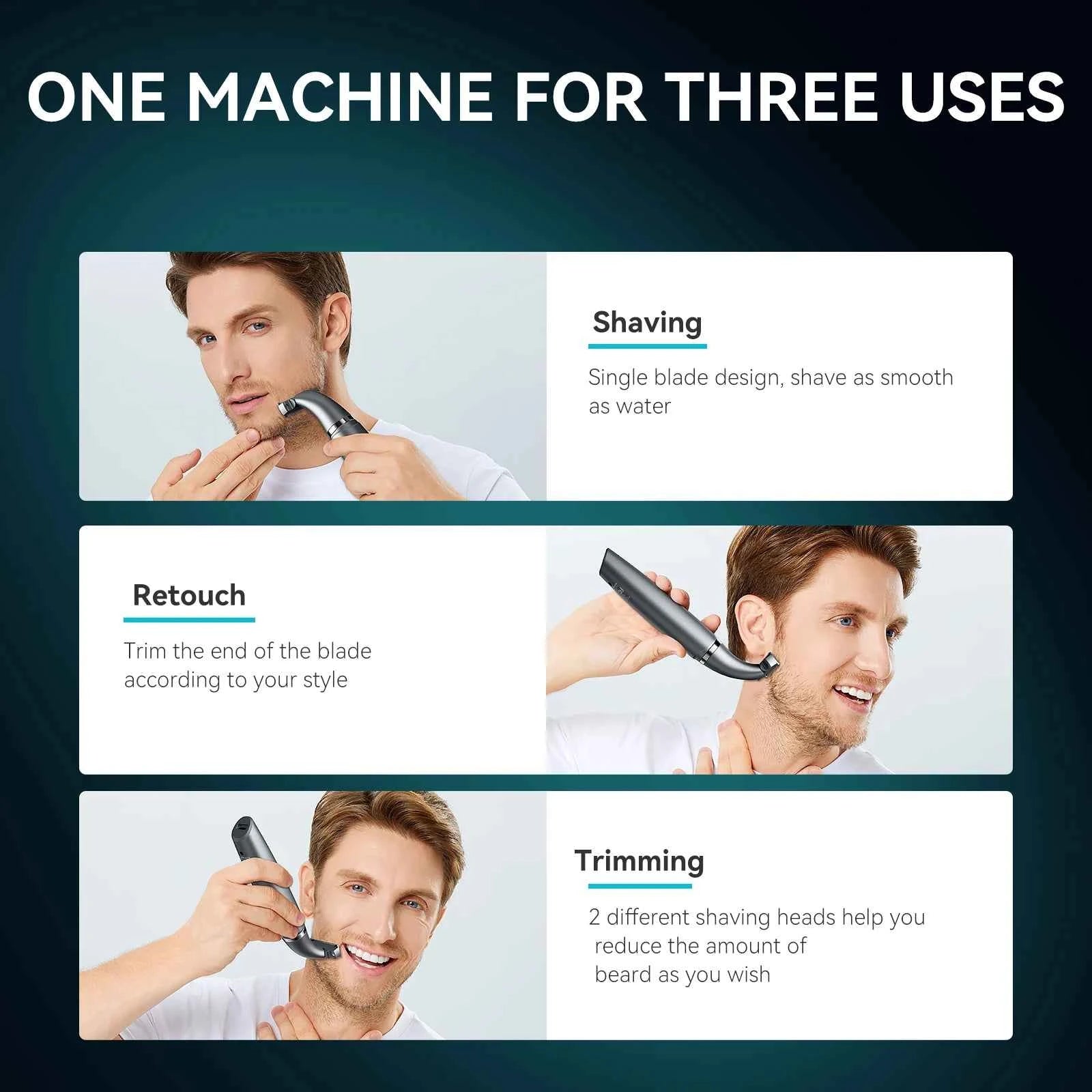 2 in 1 Professional Body & Facial Grooming System – High Torque Cordless Trimmer for Precision Personal Care