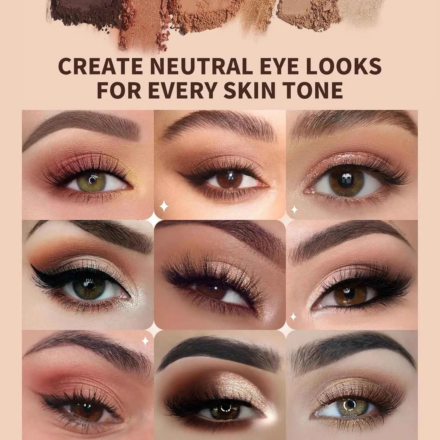 Elite 9 Color Neutral Gemstone Shadow Palette – High Pigment Earth Tones for Professional Day to Night Artistry