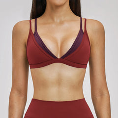 Women's Backless Push-Up Sports Bra | Breathable Yoga Gym Running Workout Top Fitness Bra