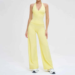 Women's 2-Piece Yoga Tracksuit | High Waist Leggings & Sports Bra Athletic Gym Fitness Workout Set