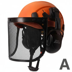 Forestry Safety Helmet With Earmuffs Face Shield by Snagg A Safety Helmet
