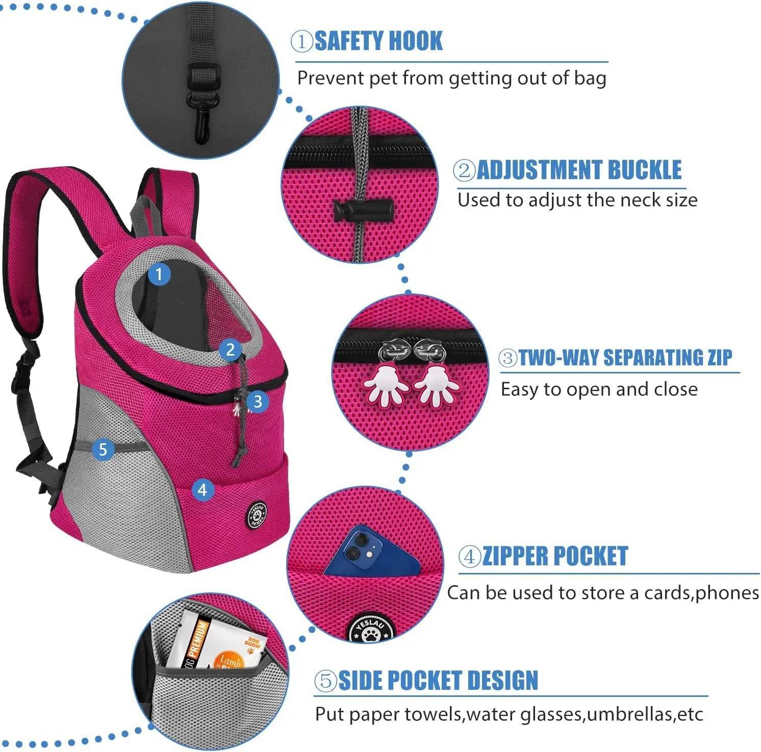 Breathable Travel Carrier for Small & Medium Dogs & Cats - SnaggIt