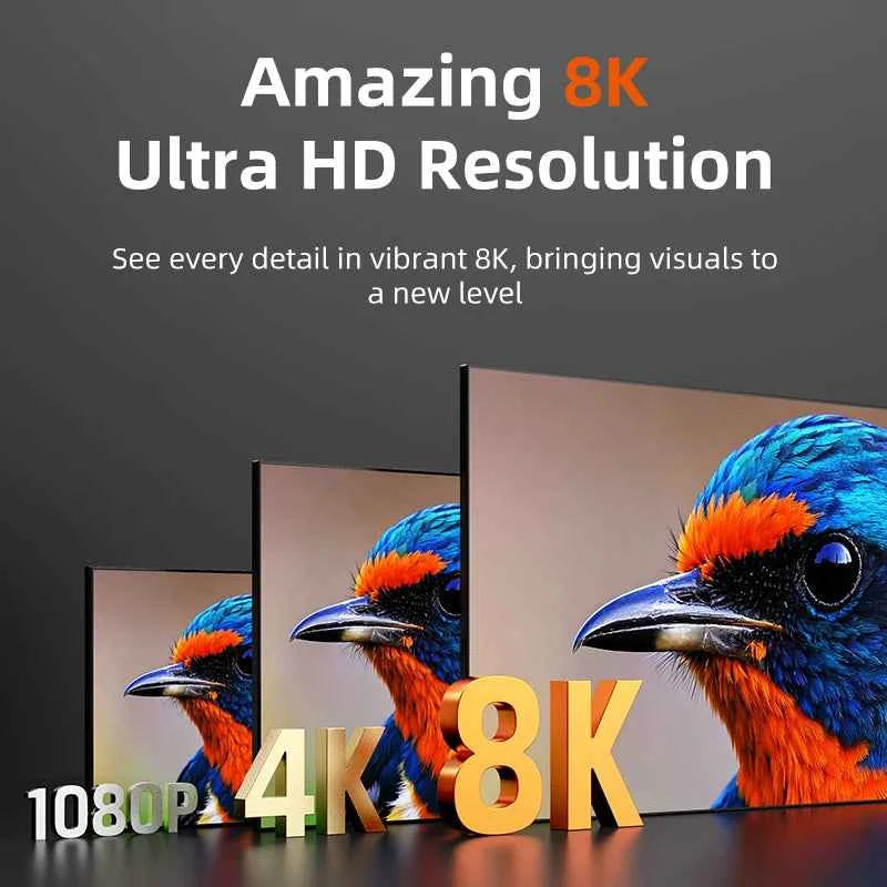 Slim HDMI 2.1 Cable 8K@60Hz / 4K@120Hz – 3.8mm Ultra HD for Laptop, Lenovo & Dell